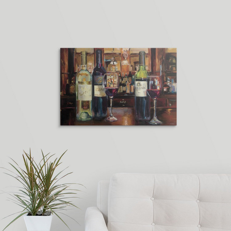 «Yves A Reflection of Wine» par Marilyn Hageman - reproduction, H 20 po x l 30 po x P 1,5 po, Toile