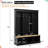Elegant APP-Controlled LED Hall Tree with Roman Column Design and Smart Storage Bench - White-1050829128