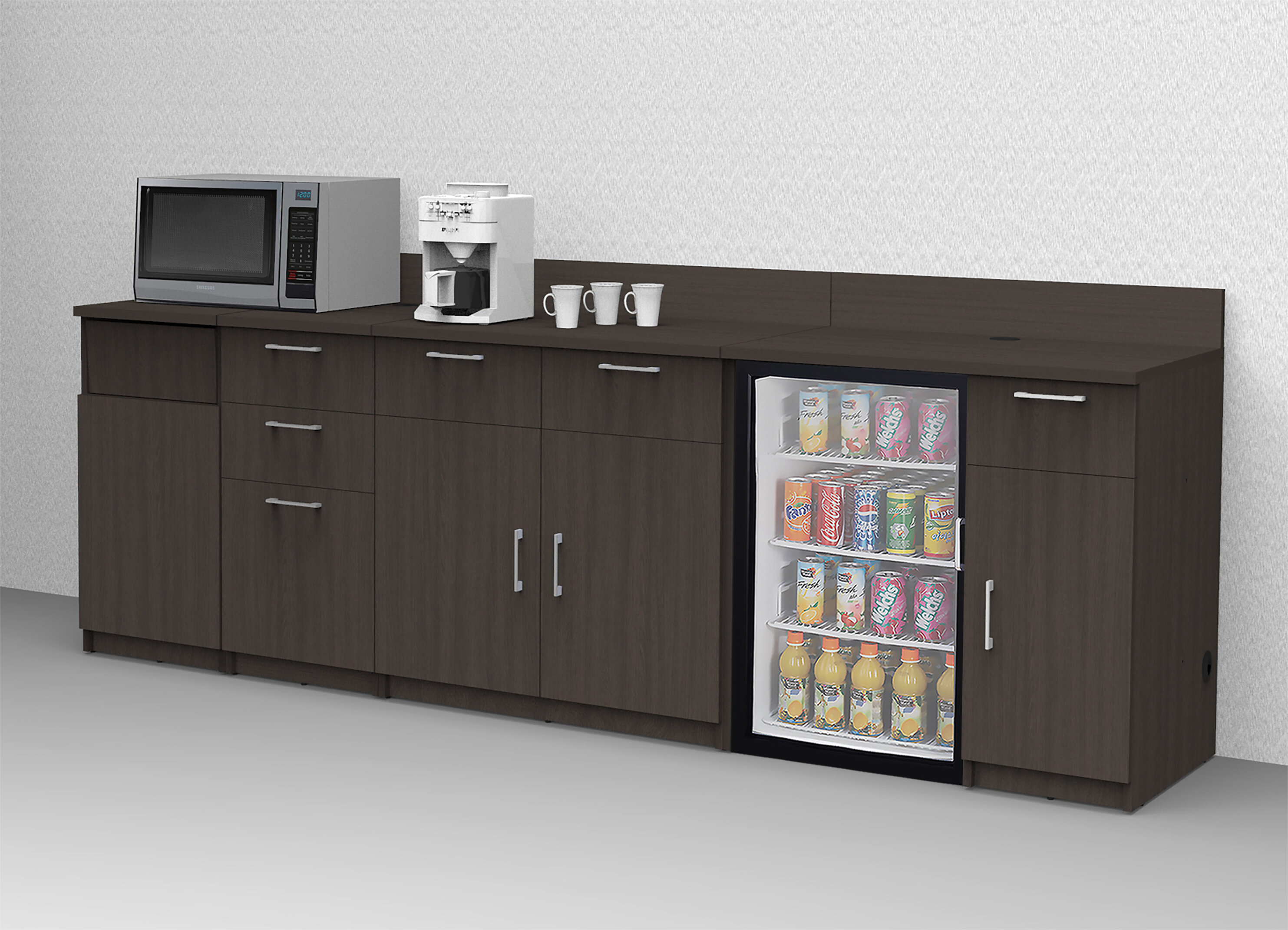 Pull Out Unit 12 Wide for Tall Pantry Modern Euro Slab Cabinet