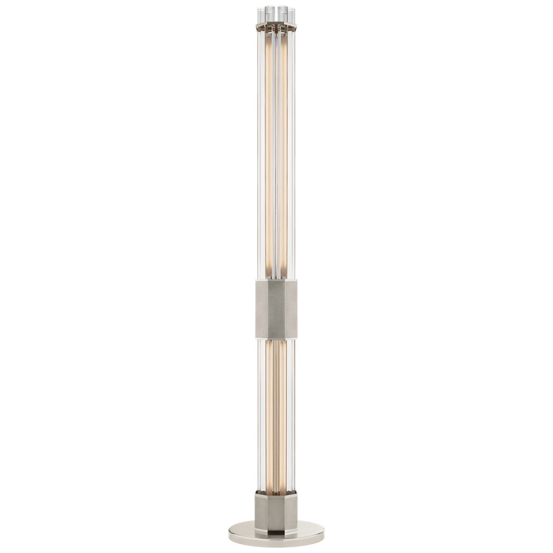 Fascio LED Floor Lamp, Polished Nickel