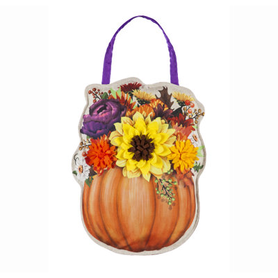 Murale florale citrouille