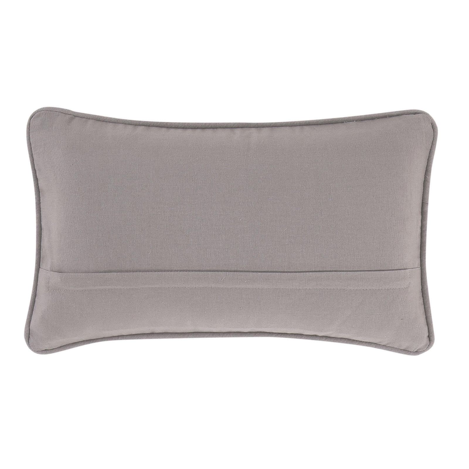 Ablo Textured Cotton Throw Pillow, Gray/Natural, Rectangular 12"H x 20"W