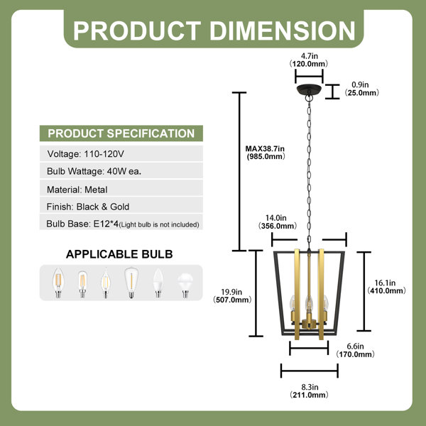 Dimensions du produit