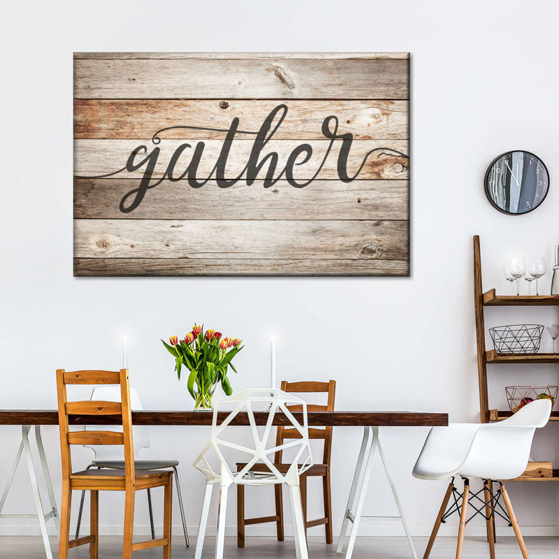 Gather Typography I Canvas Print, 45" H x 30" W x 1.25" D
