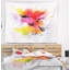 Floral, fleurs abstraites colorées sur tapisserie blanche-28491763