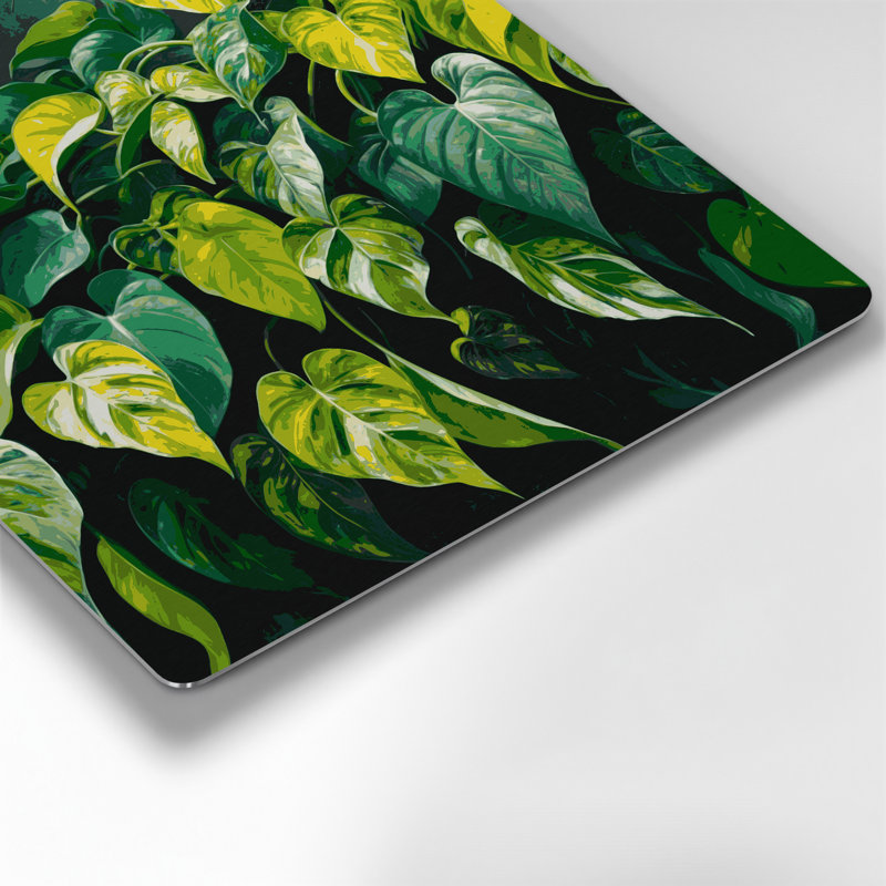 «Botanical Pothos», art mural en métal vert, H 96 po x l 96 po x P 0,05 po