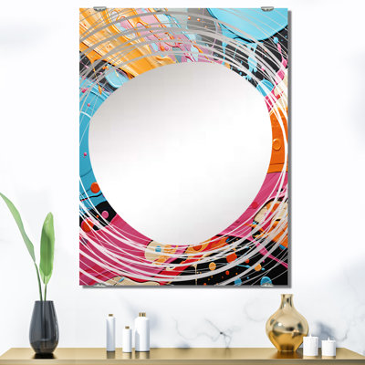 Abstrait Pop Fusion I - Grand miroir mural Pop Art MIR135794