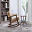 Chaise berçante d'appoint Mid-Century moderne avec structure en bois-1174378282