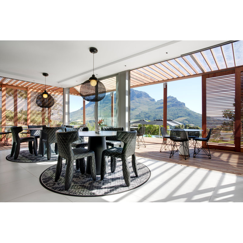 Container Round Dining Table, Black