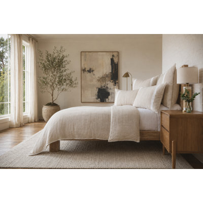 RORY - FLAX / MIDNIGHT - K DUVET