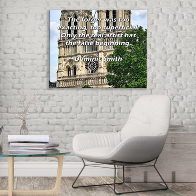 Toile tendue de la galerie ArtsyQuotes par Dominic Smith: «Le faussaire était trop exigeant, trop superficiel. Seul le véritable artiste a le faux départ.