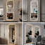 Miroir à DEL 65 po x 21 po avec éclairage à intensité variable 3 couleurs, cuivre argenté de 5 mm, verre brisé, pour salon professionnel, miroir d'entrée