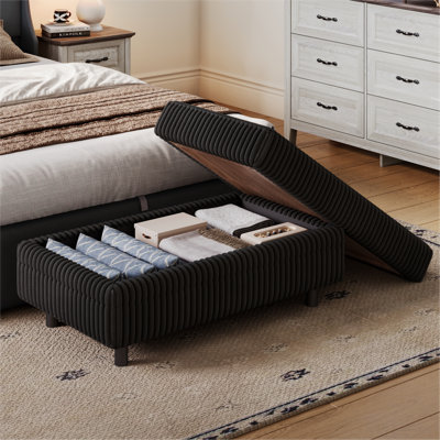 Repose-pieds avec rangement 40,55 po Sherry