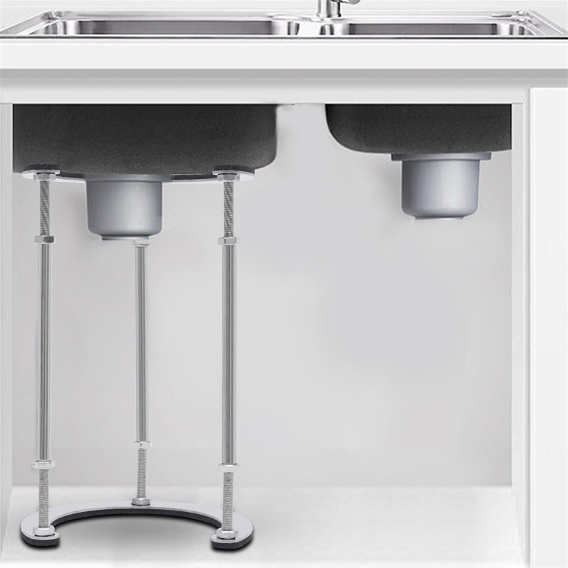 Undermount Sink Brackets Stainless Steel Adjustable 7.1-11.8in, 11.81" H* 4.72" W*4.72"
