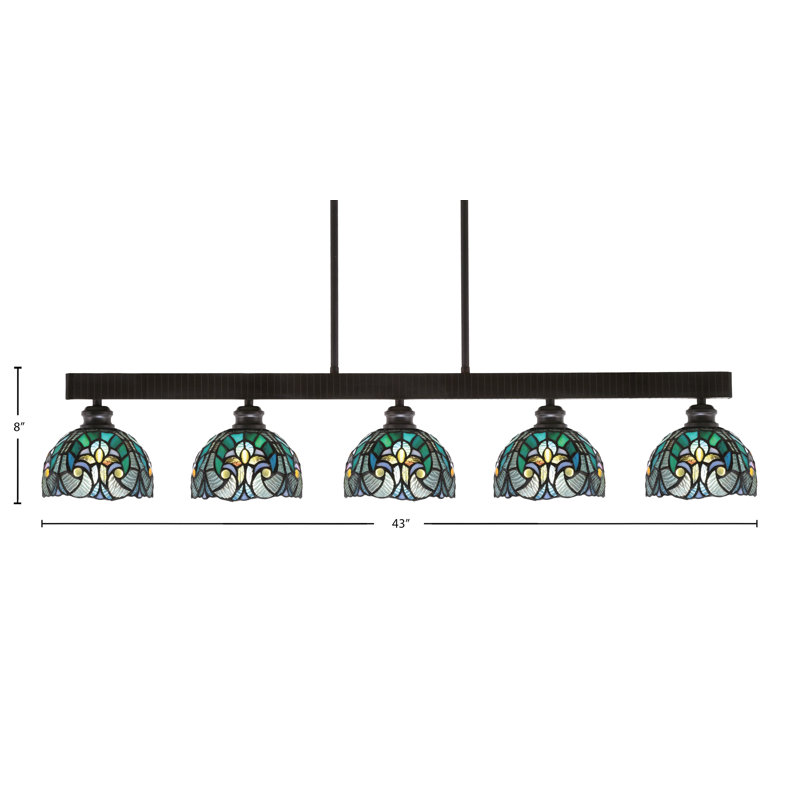 Edge 5 Light Bar With 7" Glass, Espresso