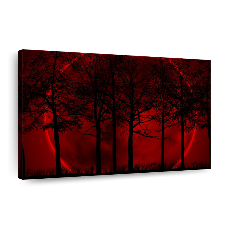 «Gothic Landscape Dark Haunted Forest», reproduction sur toile, H 24 po x l 16 po x P 1,25 po