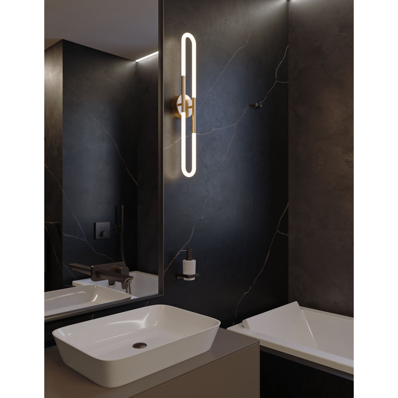 Adel 24'' LED Vanity, Light Antique Brass
