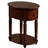 Dark Oak Accent Table with Bottom Shelf