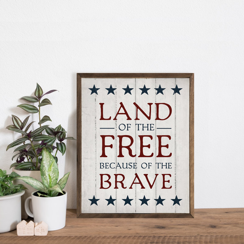 «Land of the Free Stars Whitewash», H 10 po x l 8 po