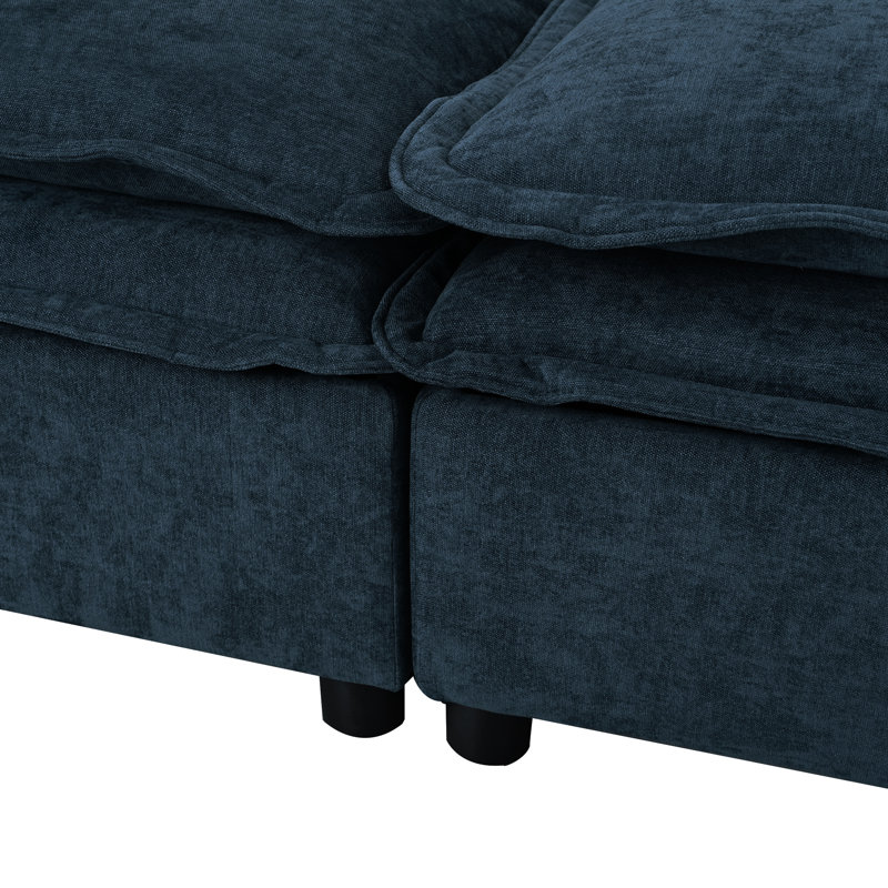 Coussin double couche 4 avec rangement bien pensé - coussins bleu foncé et efficacité, Bleu très foncé