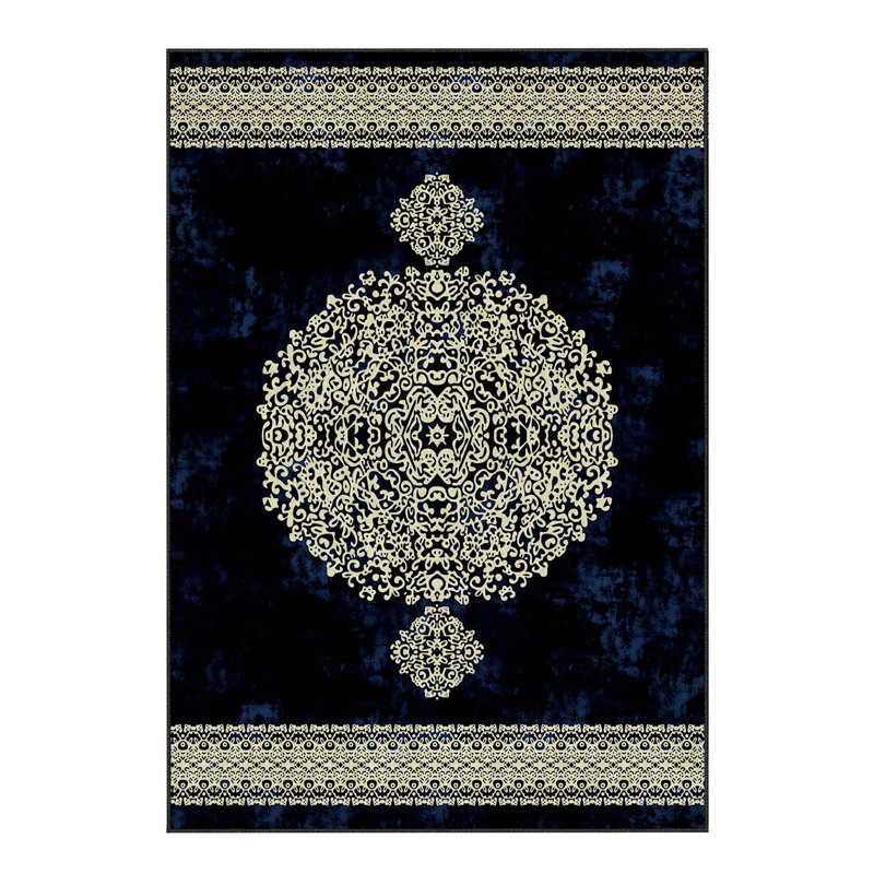 High-Quality Woven Carpet, 5.2 x 7.5 Feet, 100% Polyester, 740 g/m² | Non-Slip Felt Dot Underside, 0.16 in Pile Height | Machine Washable (30°C), Easy to Clean | Stylish Digital Print, Perfect for Living Room & Bedroom