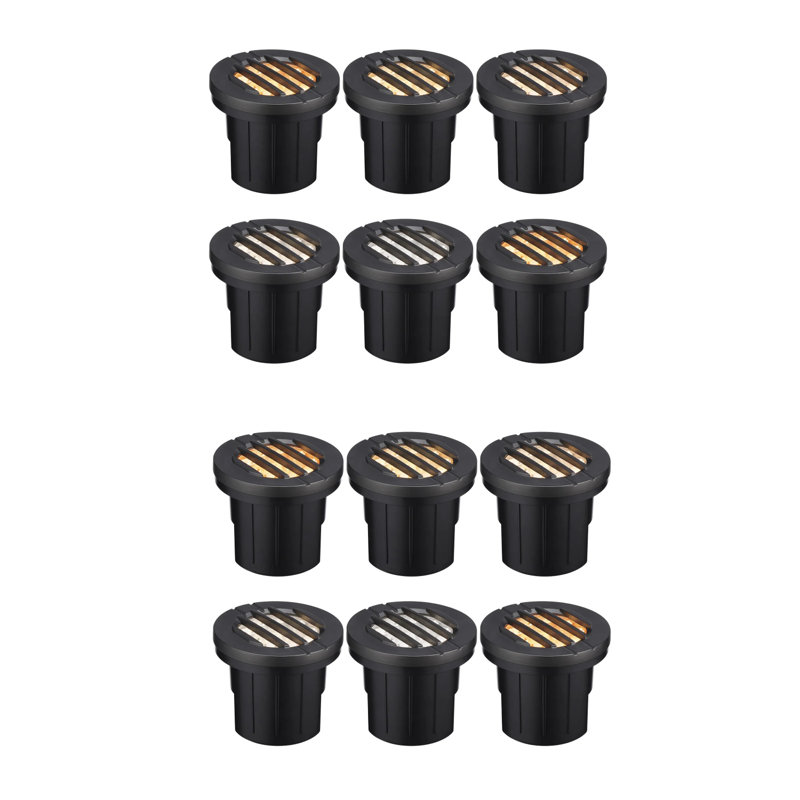 Low Voltage Hardwired Inground Led Well Light, 5w Grill Top, 1800k/2700k/3000k/4000k/5000k, Black