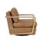 FAUTEUIL PIVOTANT CASTELL - BRUN - CUIR NOIR CORTINA-109012482