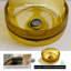 Lavabo de salle de bain rond en résine 16 "MonBlari - jaune-133148225