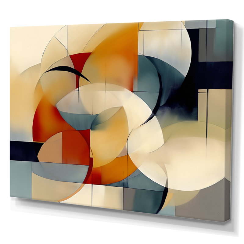 Damore, "Exploration des motifs abstraits I", art mural, H 16 po x l 32 po, Toile tendue, Sans cadre