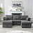 Calkins Modular Couch Sofa Storage Seats & Double Storage Ottomans-105841230