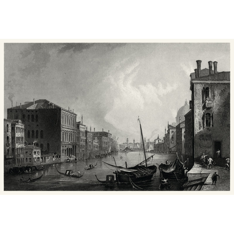 Antique View of Venice - Painting, 51 cm H x 76 cm W, Wrapped Canvas