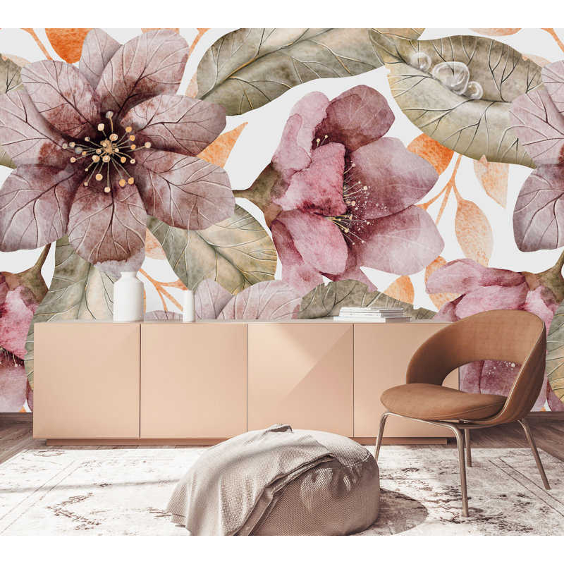 Murale fleurs, L 100 po x L 100 po