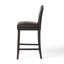 Tabourets de bar à hauteur de comptoir - Cuir d'unité centrale brun foncé, pieds en bois d'hévéa, poids maximal de 300 lb, capacité de poids élégante et chic, style moderne-1395577598
