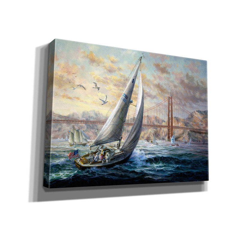 Toile épique «Golden Gate» par Nicky Boehme, 16 po x 12 po, H 12 po x l 16 po