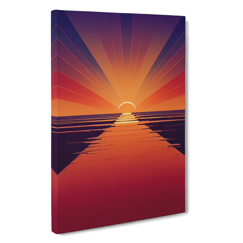 Tremendous Abstract Sunset - Wrapped Canvas, 76cm H x 50cm W x 3cm D