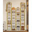Vertical Shoe Rack, Shoe Shelves, Wood Shoe Organizer for Closet, Entryway, Shoe Tower for Small Spaces, Free Standing, Adjustable, with 2 Hooks-351153917-365563255