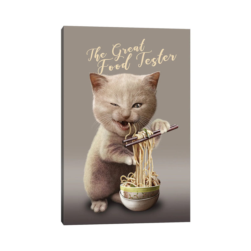 The Great Food Tester by Adam Lawless - Wrapped Canvas Gallery-Wrapped Canvas Giclée, 20.32 cm H x 30.48 cm W