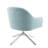 Dezrae Mid Century Solid Swivel Accent Chair with Metal Legs-423051757