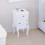 Keynsham 1 Drawer 1 Door Bedside Table, Traditional Style Cabinet White