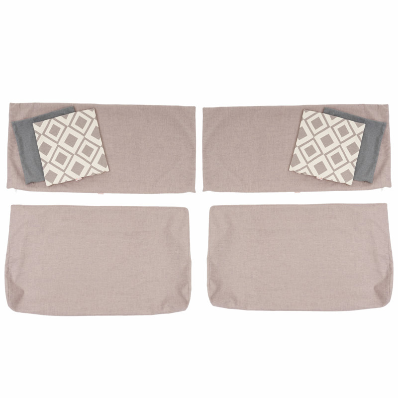 Outdoor Sunbrella Sofa Cushion Cover, Bliss White Sunbrella®, 25'" W x 5" D