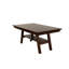 Table de salle à manger rectangulaire en noyer foncé fabriquée en bois d'hévéa de qualité supérieure