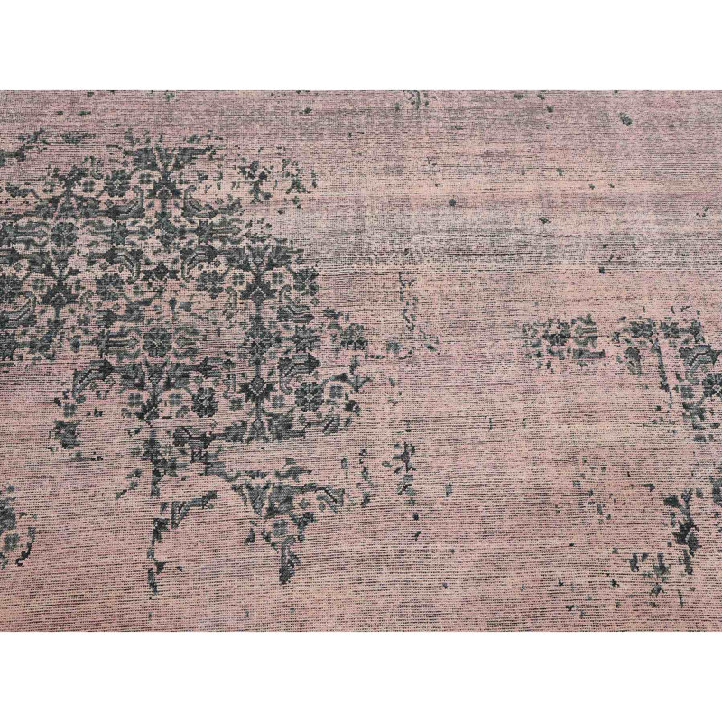 Tapis zoroastrien en soie noué à la main 8 pi 9 po x 12 pi 2 po rose 6F7DA88A50B74F67AC1E1A404DBE711F