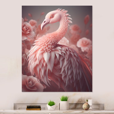 «Pink Flamino», photographie sur toile encadrée