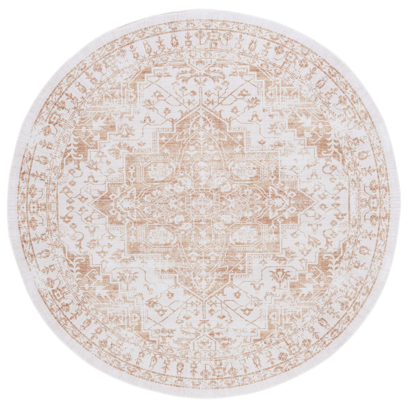 Arizona Performance Machine Washable Oriental Rug, Round 6'