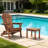 Solid Wood Adirondack Chair, Folding Embossed Wood Grain Patio Lounge Chair For Outdoor Garden Yard-341984164