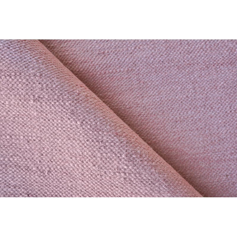 Kashmir Handmade Flatweave Light Pink Area Rug, Rectangle 6' x 9'