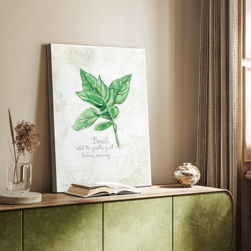 Basilic frais - galerie Cavas sur mesure, H 18 po x l 12 po