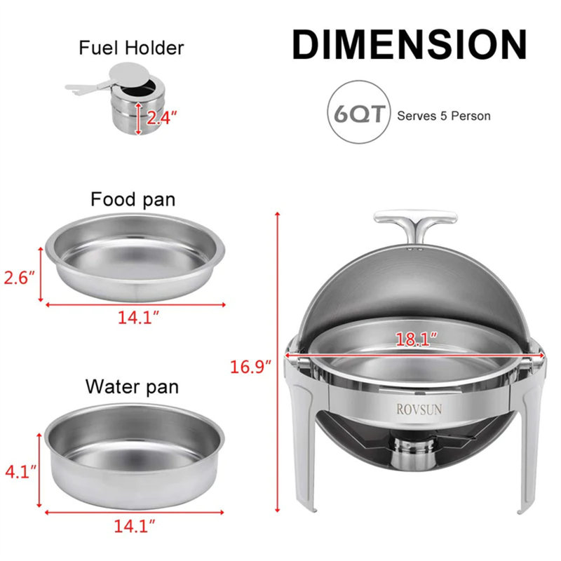 Stainless Steel Round Chafing Dish