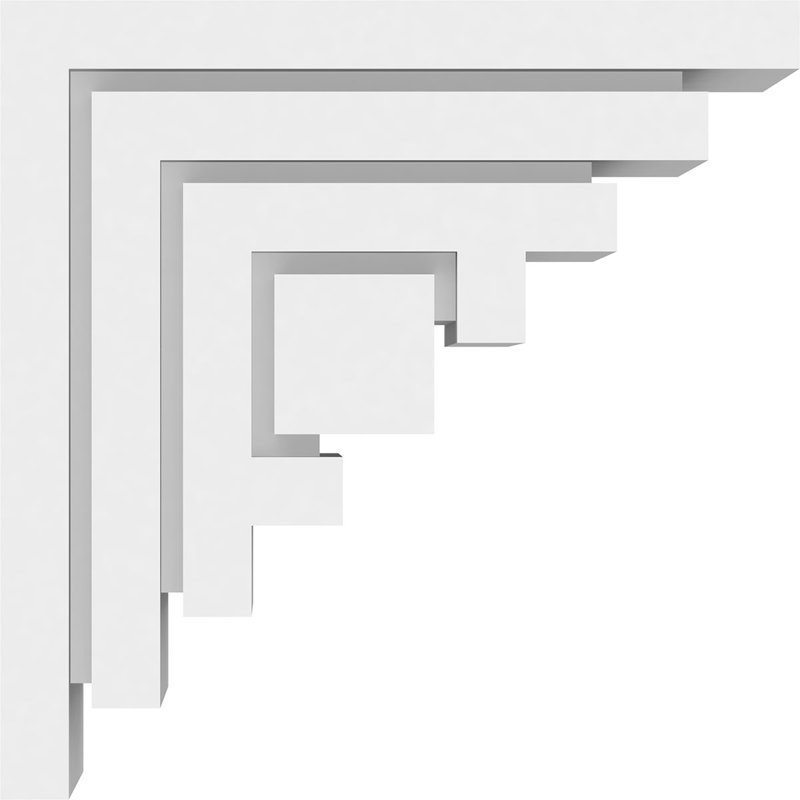 Support standard en PVC de qualité architecturale Landon, H 9 po x l 3,5 po x p 9 po