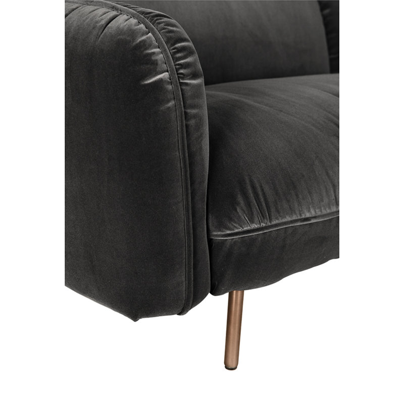 Franklin Sofa, Grey Velvet